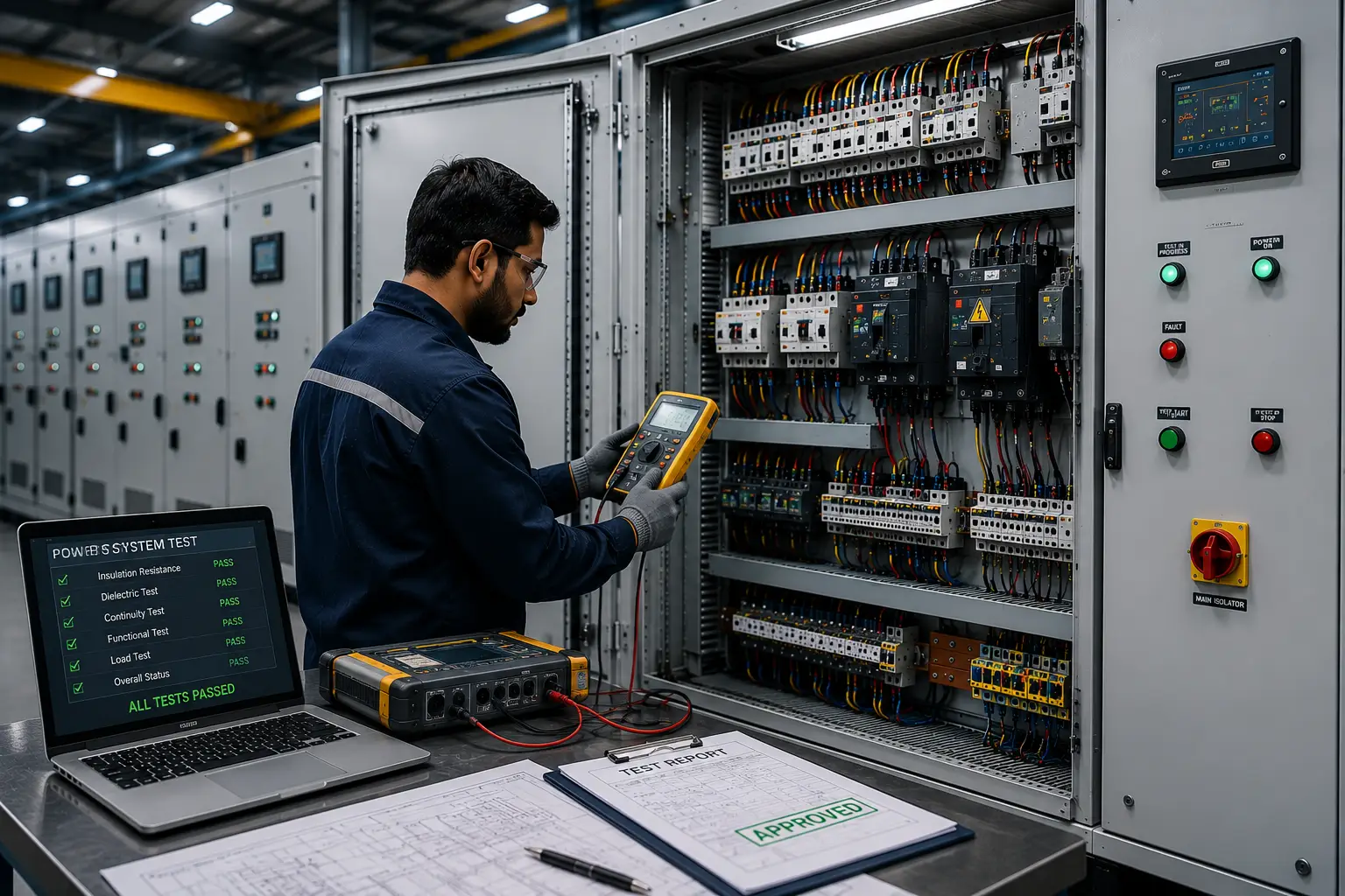 Electrical panel testing and electrical control panel verification